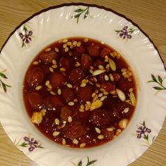 A picture of Dry Aloo Bukhara chutney.