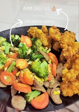 Foto resep Ayam cheetoz & tumis brokoli