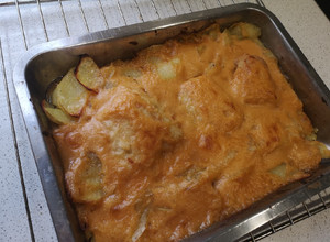 Foto principal de Bacalao a la portuguesa 🇵🇹 con patatas asadas