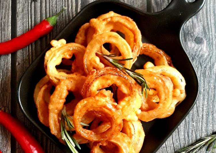 Луковые кольца в кляре 🍽