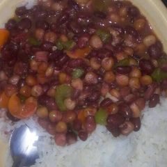 A picture of Githeri with Rice.