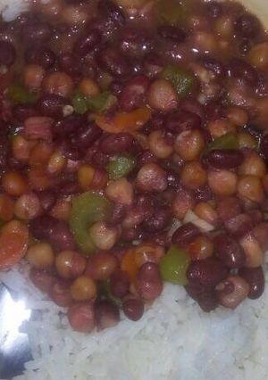 A picture of Githeri with Rice.