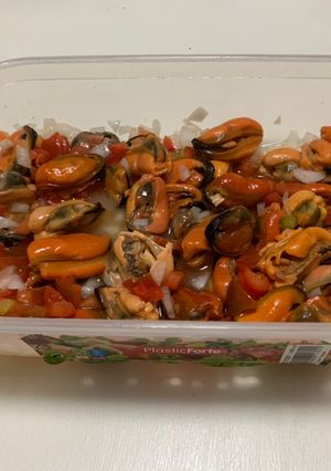 Una foto de Mejillones a la vinagreta