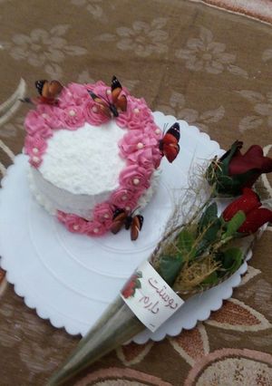 عکسی از دستور تزیین کیک برای سالگرد ازدواج