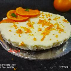 Choco cookie orange zest cream cheese cake A picture of Choco cookie orange zest cream cheese cake.
