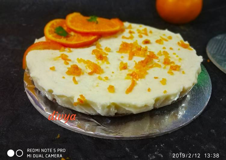 Recipe of Favorite Choco cookie orange zest cream cheese cake