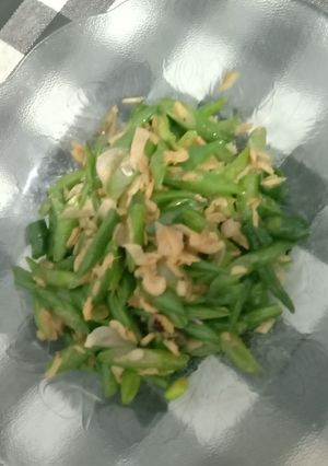Foto resep Tumis buncis udang rebon