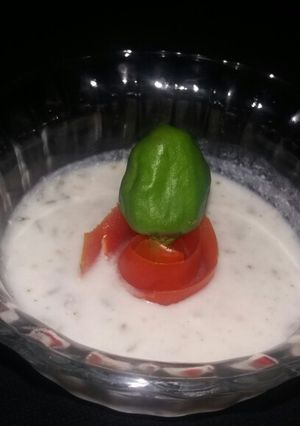 A picture of Onion raita.