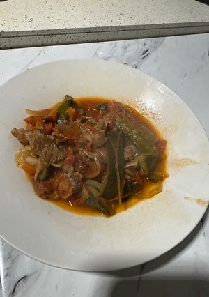 Una foto de Carne a la mexicana