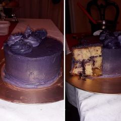 A picture of Blueberry vanilla cake.