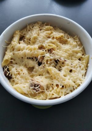 A picture of Pasta Gratin in the Air Fryer.