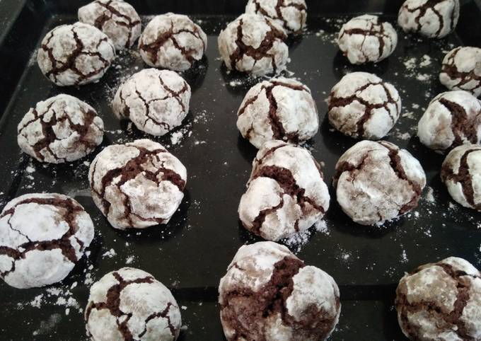 Crinkle Brownie Cookies