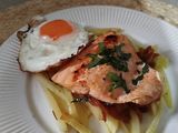 Salmón a lo Pobre en Mantequilla al Ajillo y Cilantro
