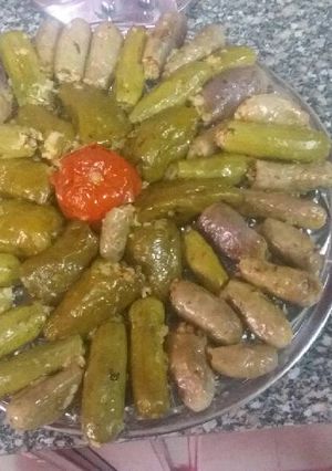 صورة لوصفة محشي الباذنجان والكوسه والفلفل