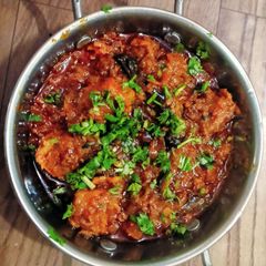 A picture of Rogan Josh Soya chaap.