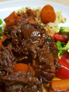 A picture of Braised Oxtail in Red wine.
