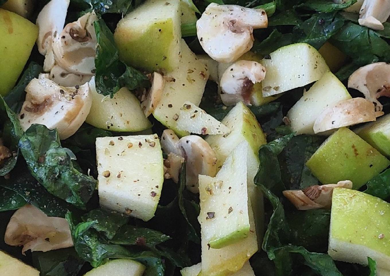 Ensalada de Espinacas, Manzana y Champiñón
