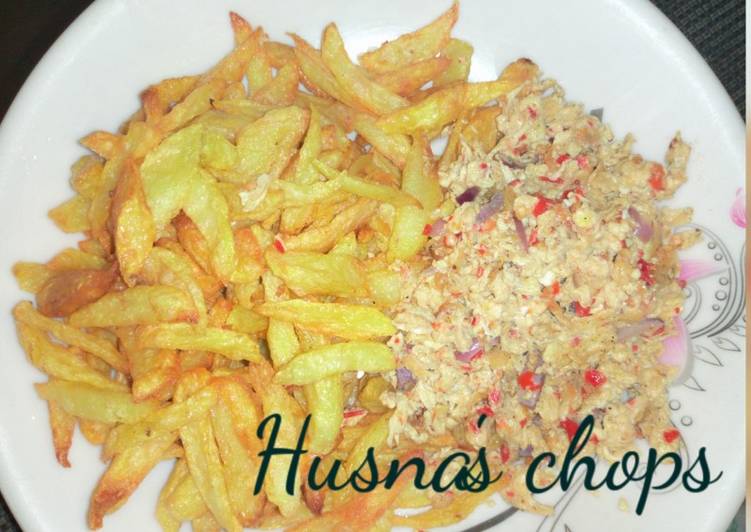 Recipe of Super Quick Homemade Fried Irish potato with egg sauce