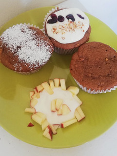 Una foto de Muffins de manzana y canela