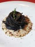 Trenette al nero di seppia e cozze "Cozza che carrozza"
