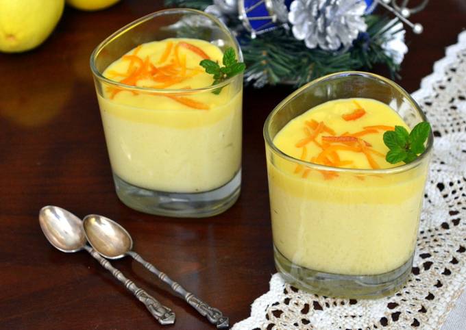 Рисовый пудинг с апельсиновым курдом