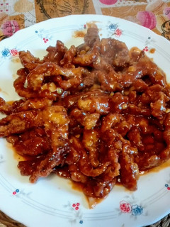Una foto de Lomo de cerdo en salsa agridulce