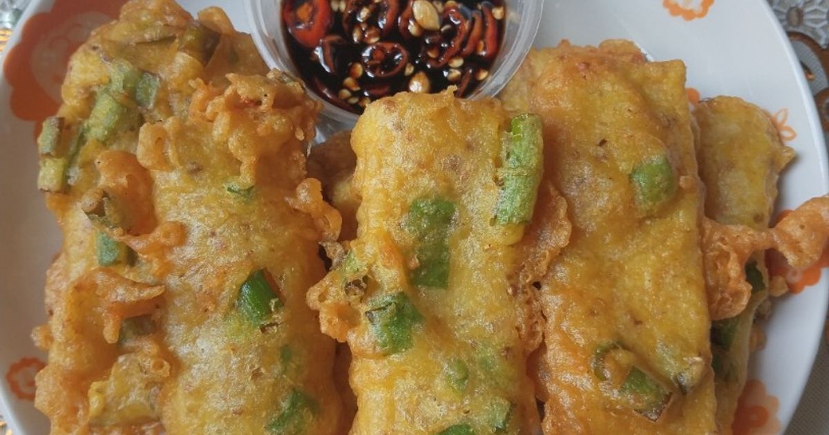 Tempe mendoan sambel kecap