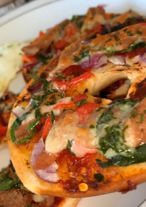 A picture of Pizza bagels.