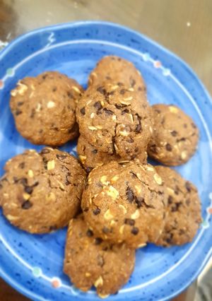 Hình của món Bánh quy chocolate yến mạch bằng nồi chiên không dầu.