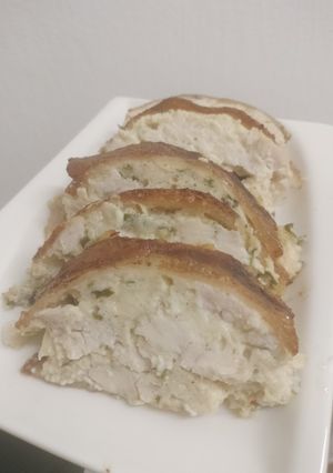Csirkemell őzgerinc formában sütve recept fotója