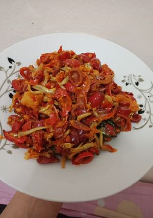 Foto resep Oseng Kulit Melinjo Teri