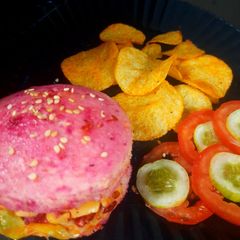 A picture of Idli Burger.