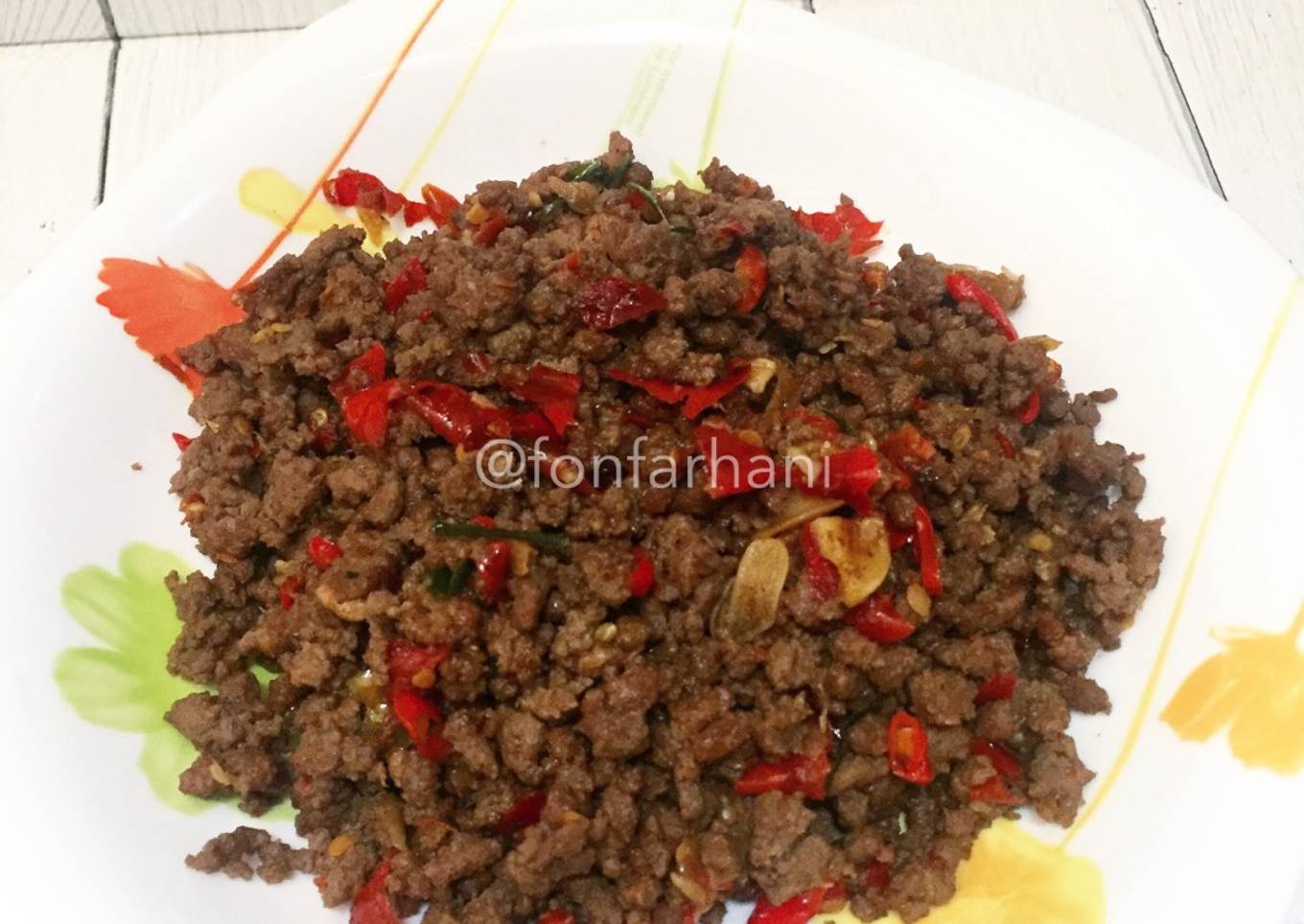 Daging Cincang Tumis Pedas Gurih
