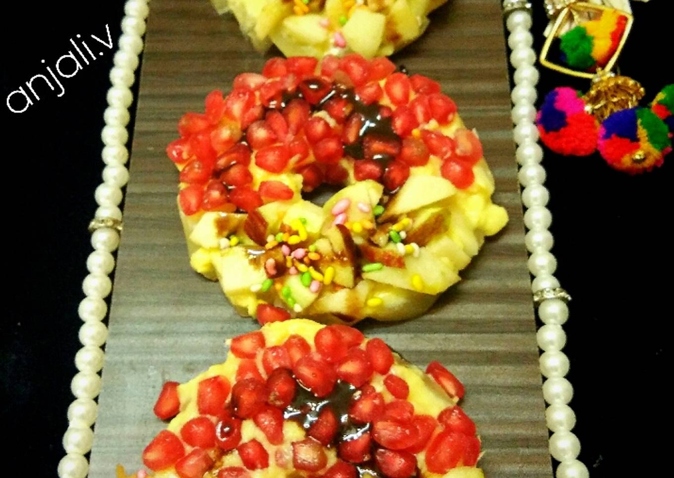 Pineapple Doughnut with saffron Rabdi