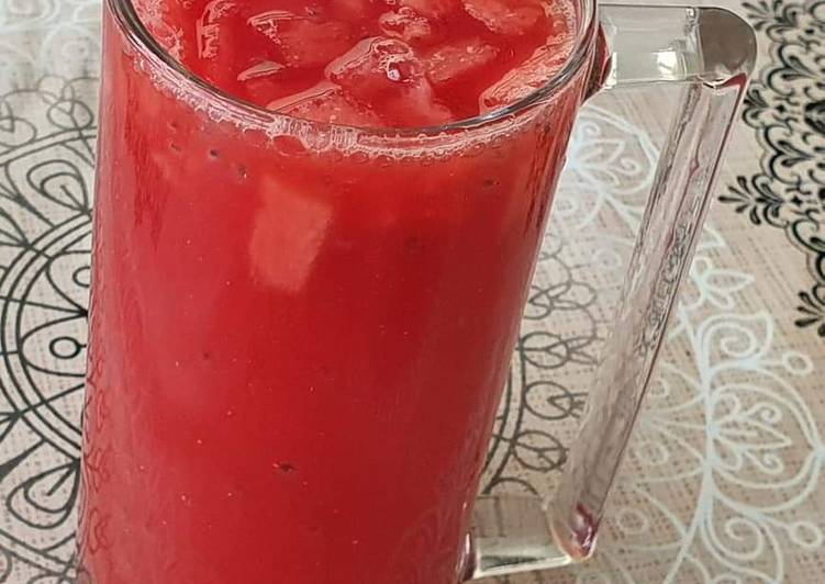 Steps to Make Tarbooz ka sherbet in 16 Minutes for Mom