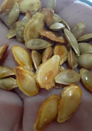 Una foto de Semillas de zapallo tostadas
