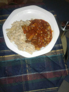 A picture of Macaroni with cinnamon.