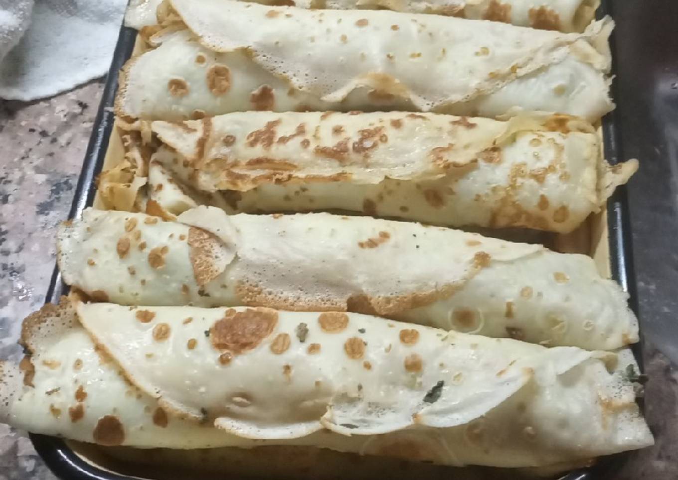 Canelones de acelga y carne molida