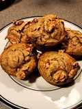 🍌 Banana Dark Chocolate Walnut Oatmeal Muffins 🍫
