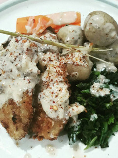 A picture of Crispy Cream Dory in Chilli Cocosauce.
