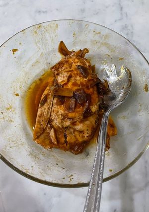 Foto resep 124- tumis telur ceplok kecap saos tomat