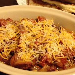 A picture of Salsa Roja with Smoked Sausages.