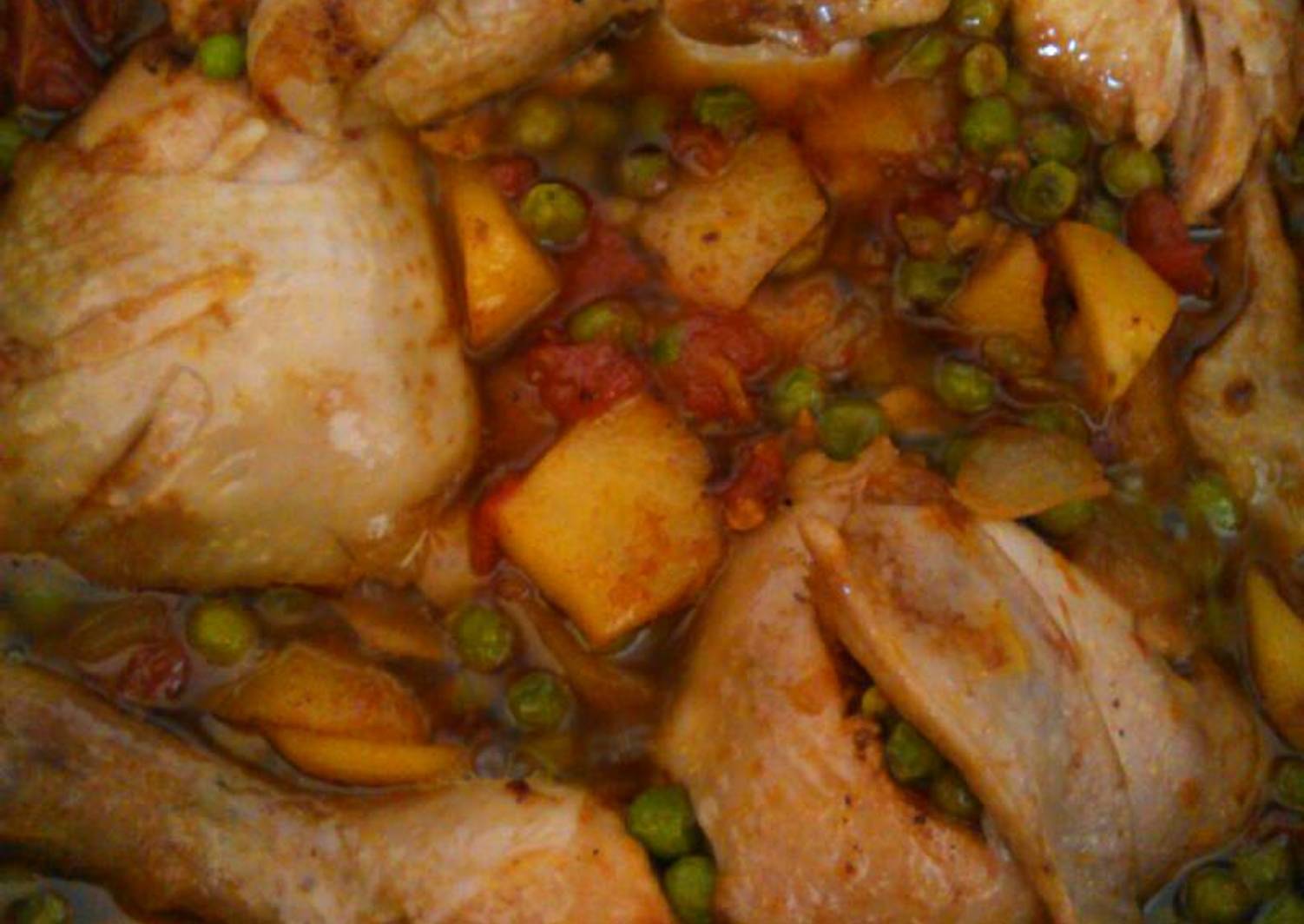 Pollo Guisado Con Guisantes Y Patatas Receta De La Ranchera Cookpad