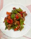 家常羊肉炒紅青椒