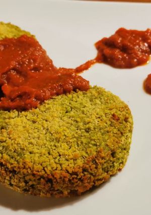 Une photo de Galettes végan et coulis de tomates