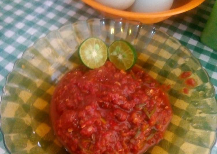 Resep Sambal terasi jeruk kunci Anti Gagal