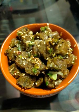 A picture of Bajra Flour Muthiya.