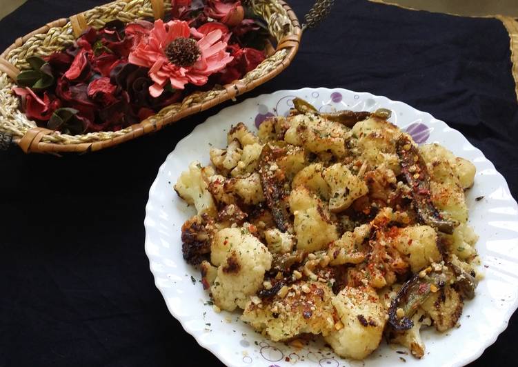 Roasted Cauliflower and Nut Salad
