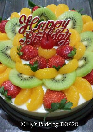 Foto resep 346.Puding Ultah (toping buah)
