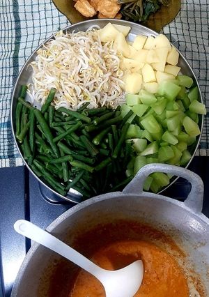 Foto resep Gado-gado pecel bumbu instan